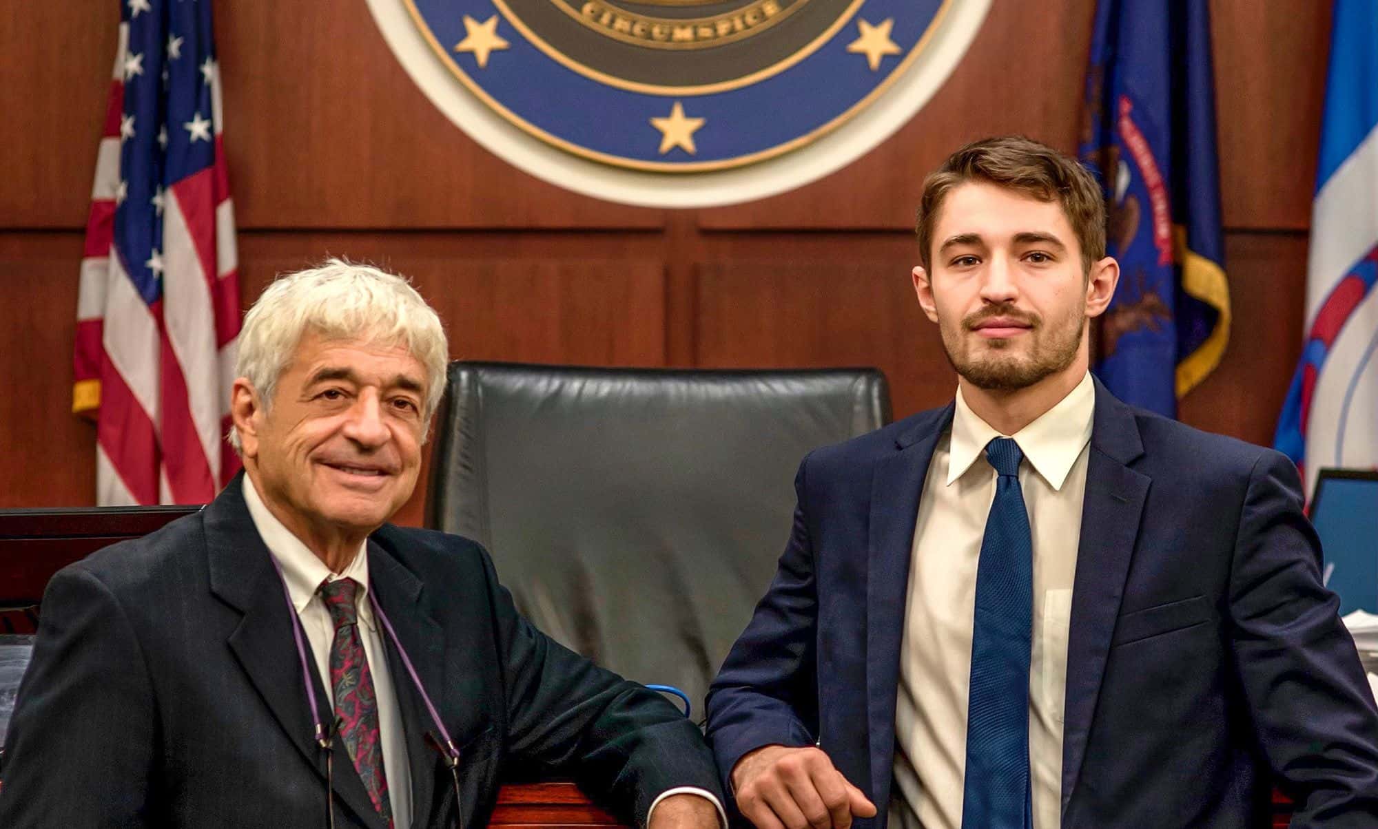 Bob Baldori and Marcus Baldori in Michigan courtroom
